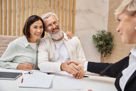 Zufriedene Kunden und Partnerschaften